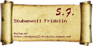 Stubenvoll Fridolin névjegykártya